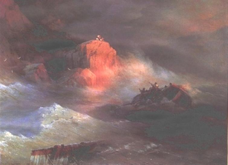WikiOO.org - Енциклопедия за изящни изкуства - Живопис, Произведения на изкуството Ivan Aivazovsky - Crash