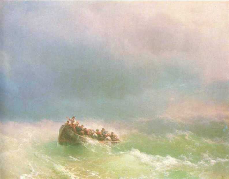 WikiOO.org - Encyclopedia of Fine Arts - Schilderen, Artwork Ivan Aivazovsky - On the storm 1