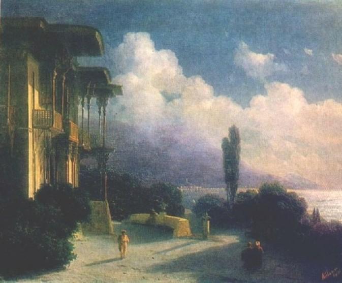 Wikioo.org - สารานุกรมวิจิตรศิลป์ - จิตรกรรม Ivan Aivazovsky - Outskirts of valley at nidht