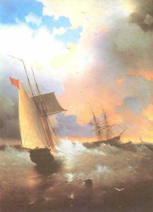 WikiOO.org - Güzel Sanatlar Ansiklopedisi - Resim, Resimler Ivan Aivazovsky - Sailing ship