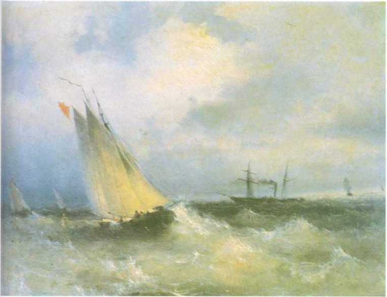 Wikioo.org – L'Encyclopédie des Beaux Arts - Peinture, Oeuvre de Ivan Aivazovsky - paysage marin