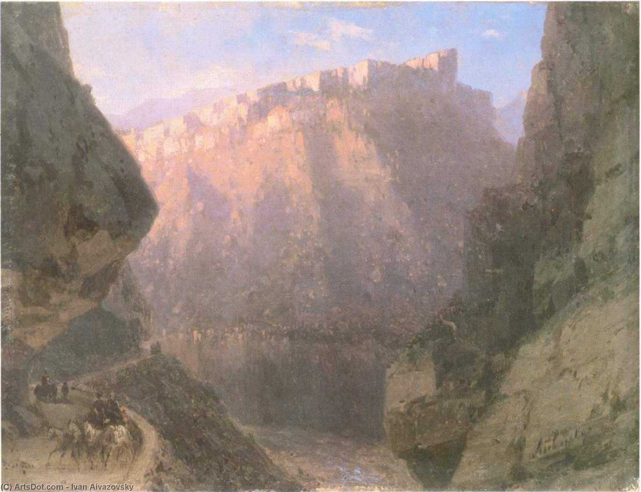 WikiOO.org - Енциклопедия за изящни изкуства - Живопис, Произведения на изкуството Ivan Aivazovsky - The Daryal canyon