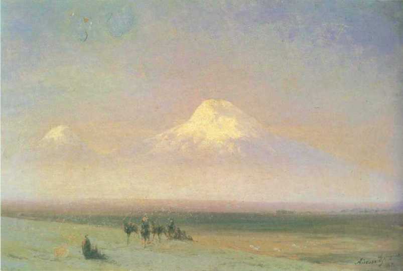 WikiOO.org - Encyclopedia of Fine Arts - Maľba, Artwork Ivan Aivazovsky - The mountain Ararat