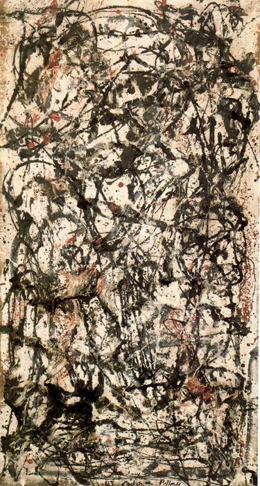 Wikoo.org - موسوعة الفنون الجميلة - اللوحة، العمل الفني Jackson Pollock - Bosque encantado