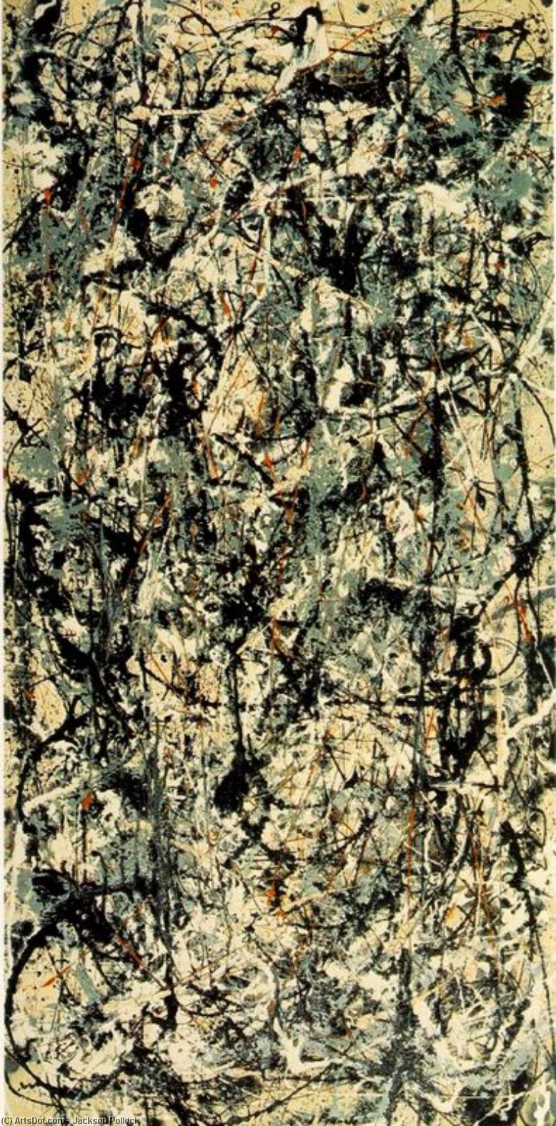 Wikoo.org - موسوعة الفنون الجميلة - اللوحة، العمل الفني Jackson Pollock - Cathedral