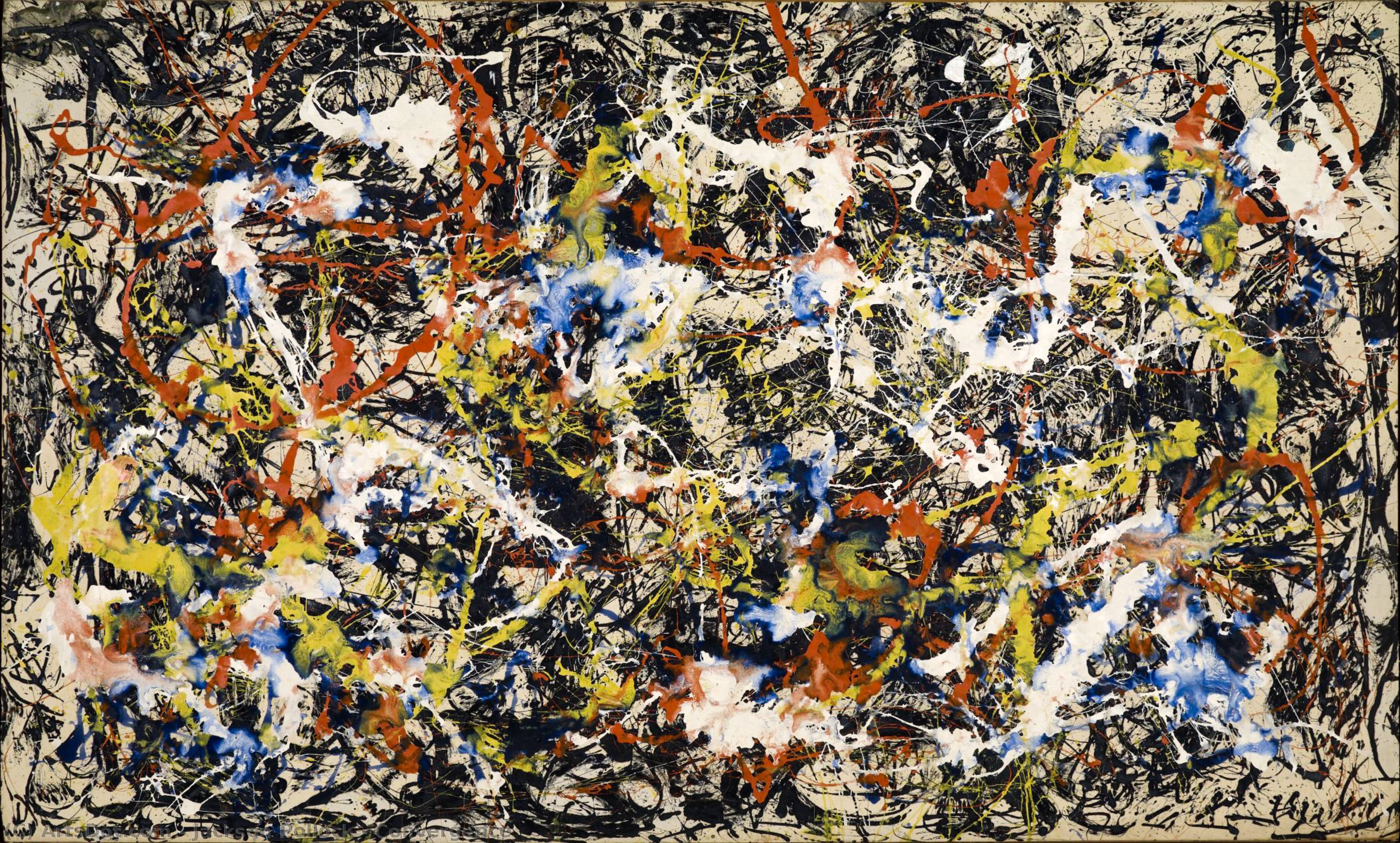 WikiOO.org - Енциклопедия за изящни изкуства - Живопис, Произведения на изкуството Jackson Pollock - Convergence