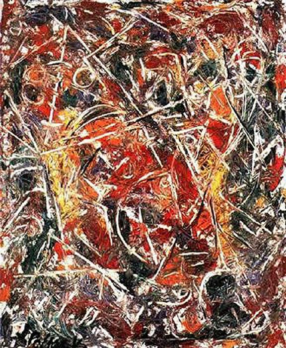 WikiOO.org - Encyclopedia of Fine Arts - Schilderen, Artwork Jackson Pollock - Croaking Movement