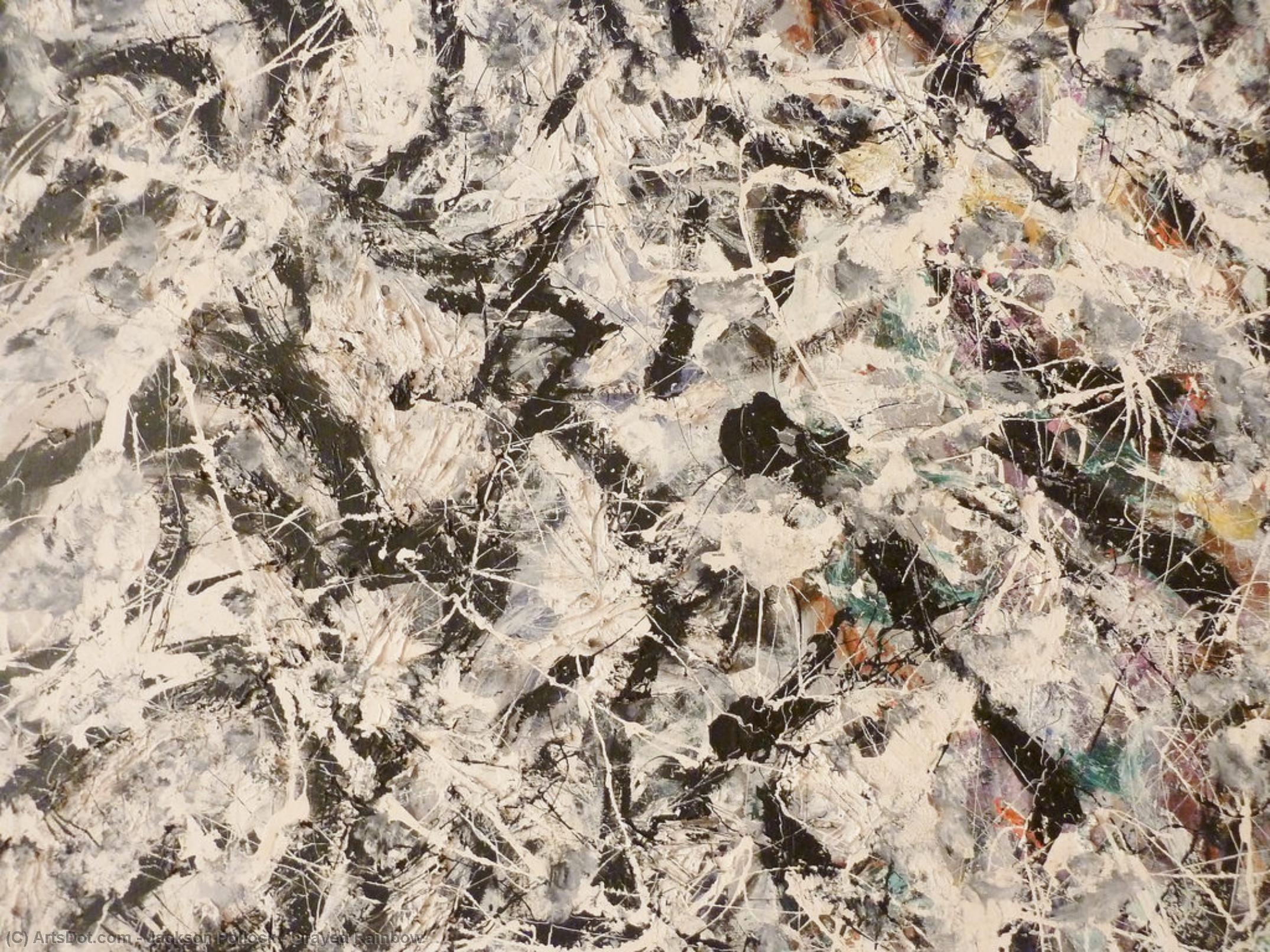 Wikioo.org - The Encyclopedia of Fine Arts - Painting, Artwork by Jackson Pollock - Grayed Rainbow