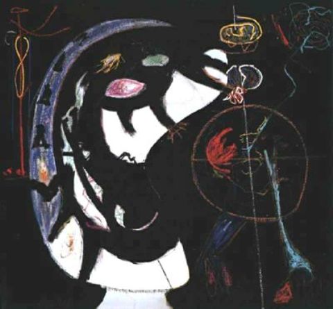 Wikoo.org - موسوعة الفنون الجميلة - اللوحة، العمل الفني Jackson Pollock - Night Sounds