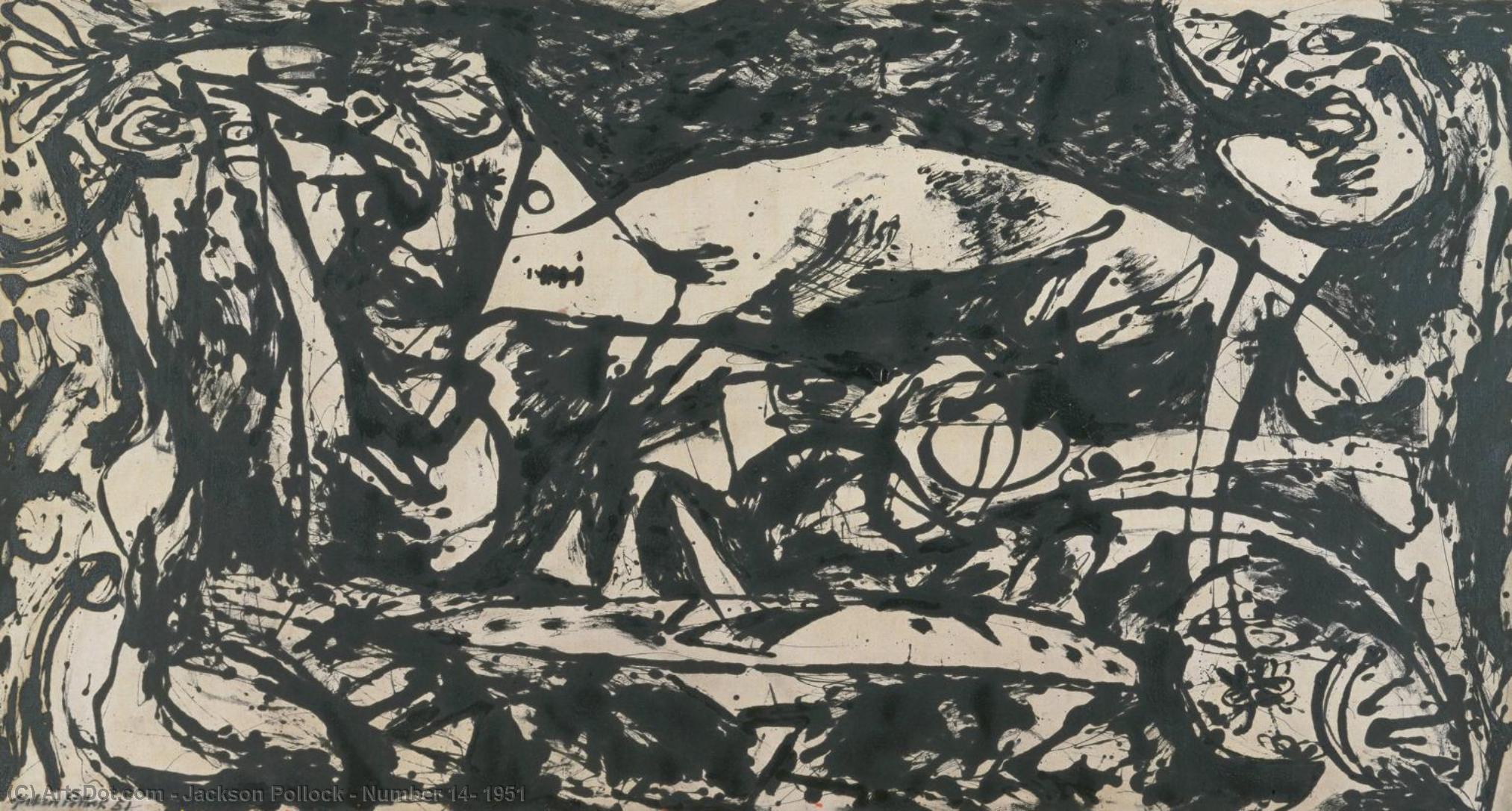 WikiOO.org - دایره المعارف هنرهای زیبا - نقاشی، آثار هنری Jackson Pollock - Number 14, 1951