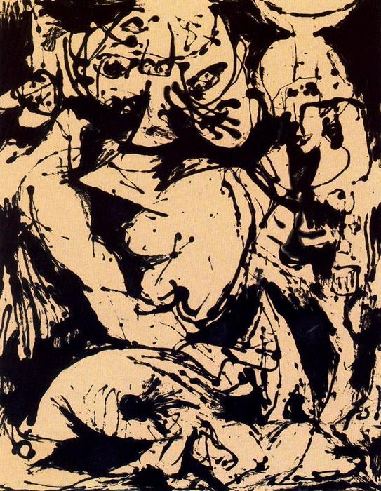 Wikoo.org - موسوعة الفنون الجميلة - اللوحة، العمل الفني Jackson Pollock - Number 22, 1951