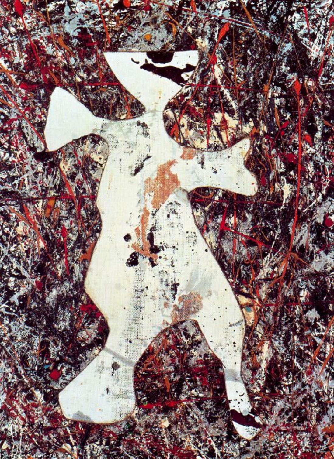 Wikoo.org - موسوعة الفنون الجميلة - اللوحة، العمل الفني Jackson Pollock - Untitled (Cut-out)