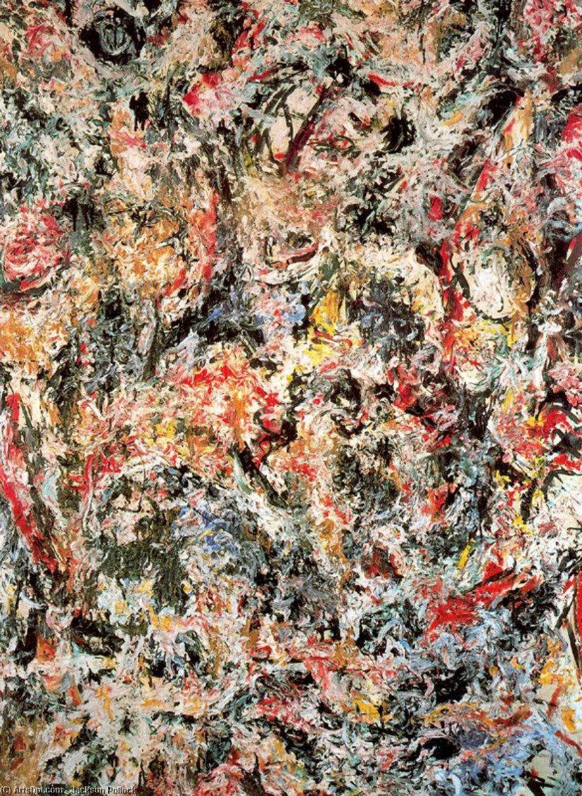 Wikoo.org - موسوعة الفنون الجميلة - اللوحة، العمل الفني Jackson Pollock - Untitled (Scent)