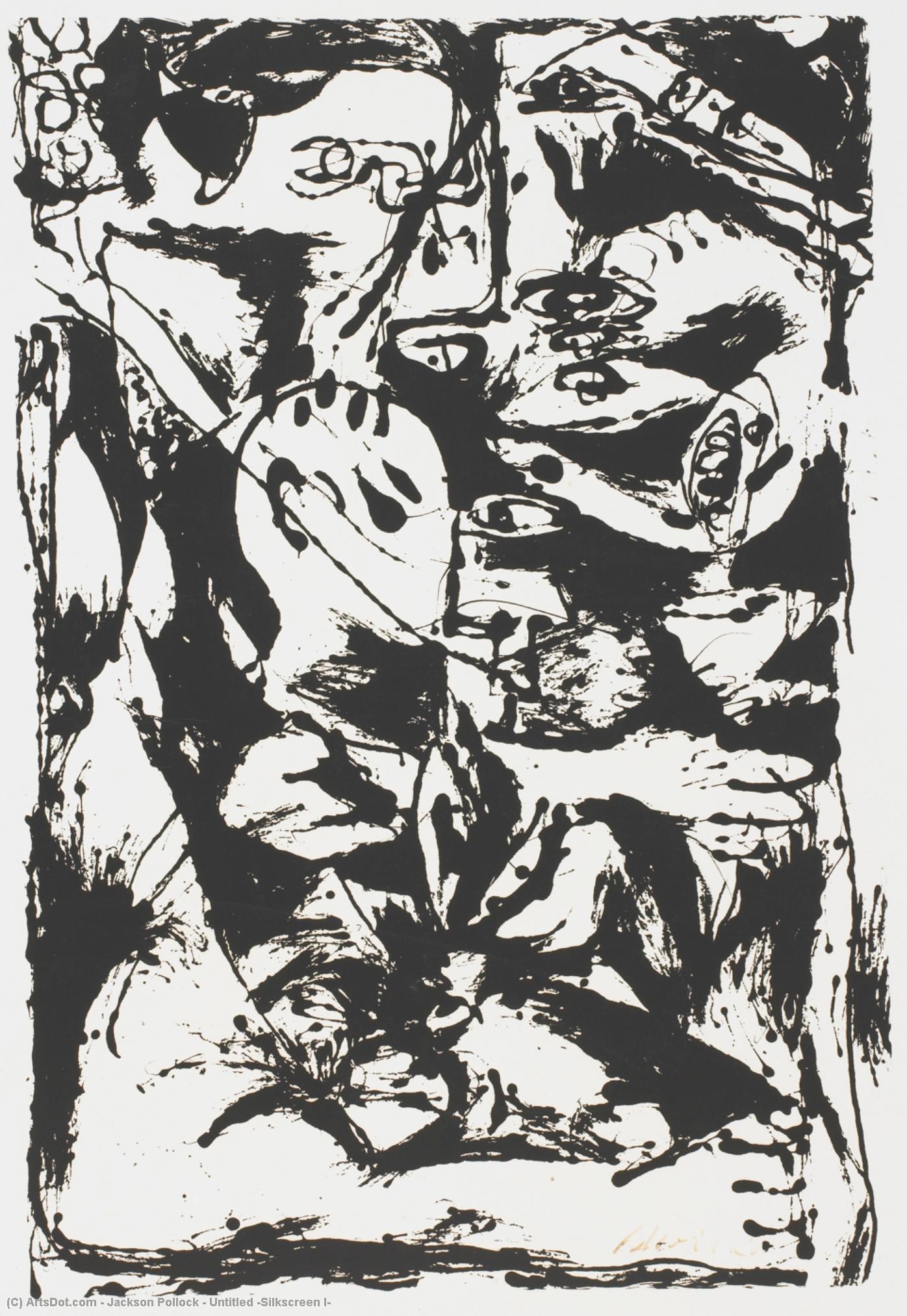 WikiOO.org - Encyclopedia of Fine Arts - Maleri, Artwork Jackson Pollock - Untitled (Silkscreen I)