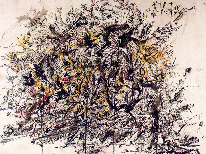 Wikioo.org – La Enciclopedia de las Bellas Artes - Pintura, Obras de arte de Jackson Pollock - Intitulado 15
