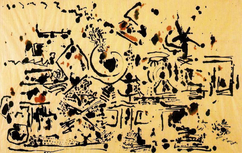Wikioo.org – La Enciclopedia de las Bellas Artes - Pintura, Obras de arte de Jackson Pollock - Sin título 1951