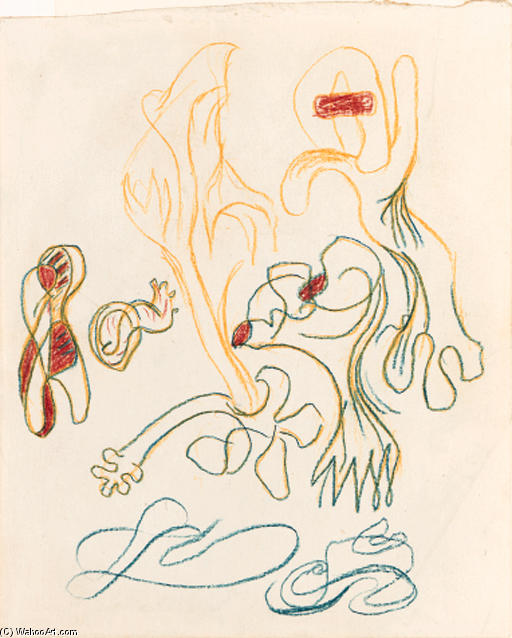 WikiOO.org - Encyclopedia of Fine Arts - Maleri, Artwork Jackson Pollock - Untitled 25