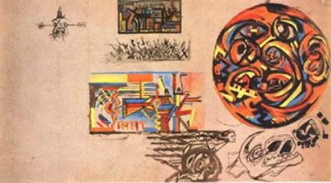 Wikioo.org – La Enciclopedia de las Bellas Artes - Pintura, Obras de arte de Jackson Pollock - Intitulado 3