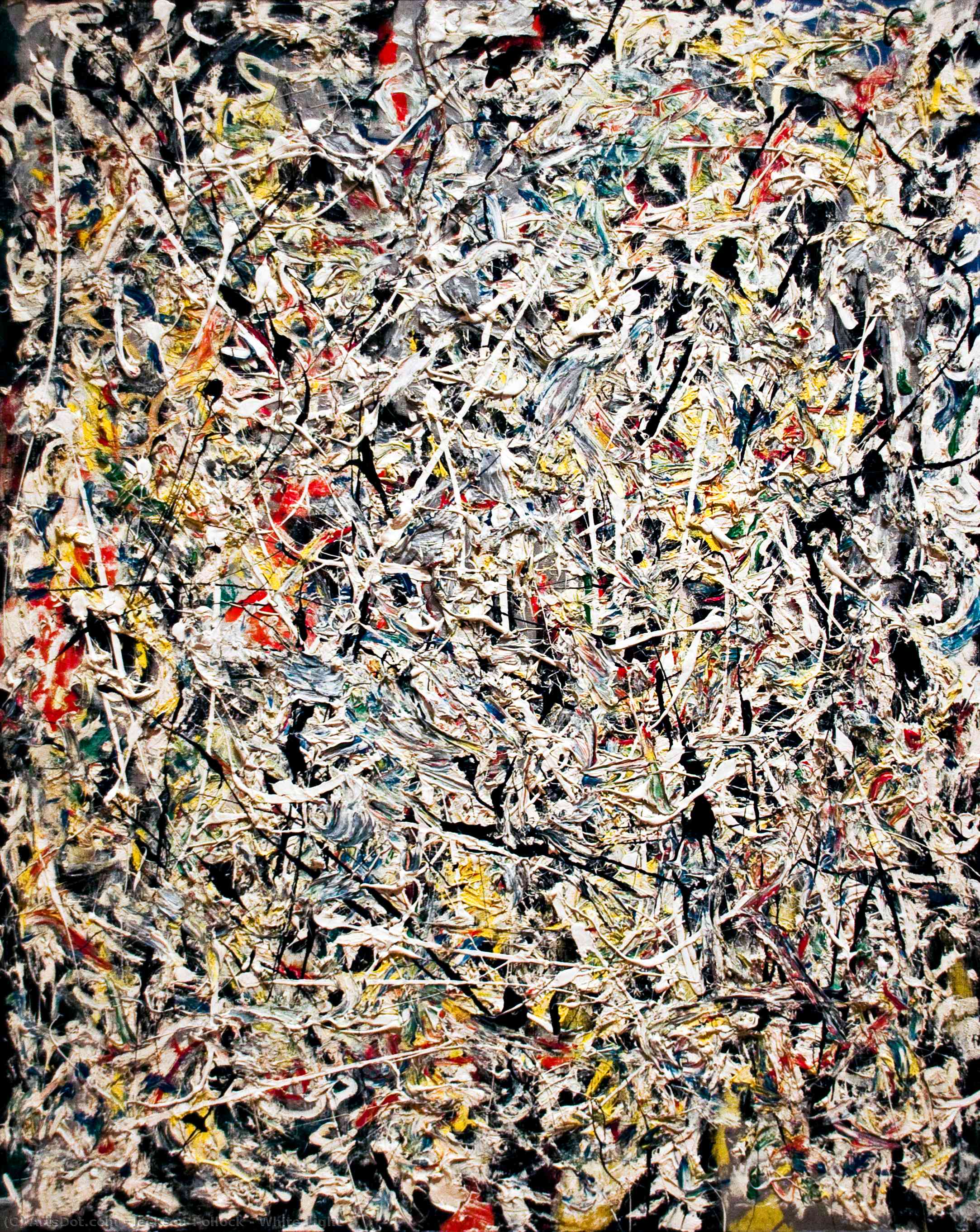 Wikoo.org - موسوعة الفنون الجميلة - اللوحة، العمل الفني Jackson Pollock - White Light