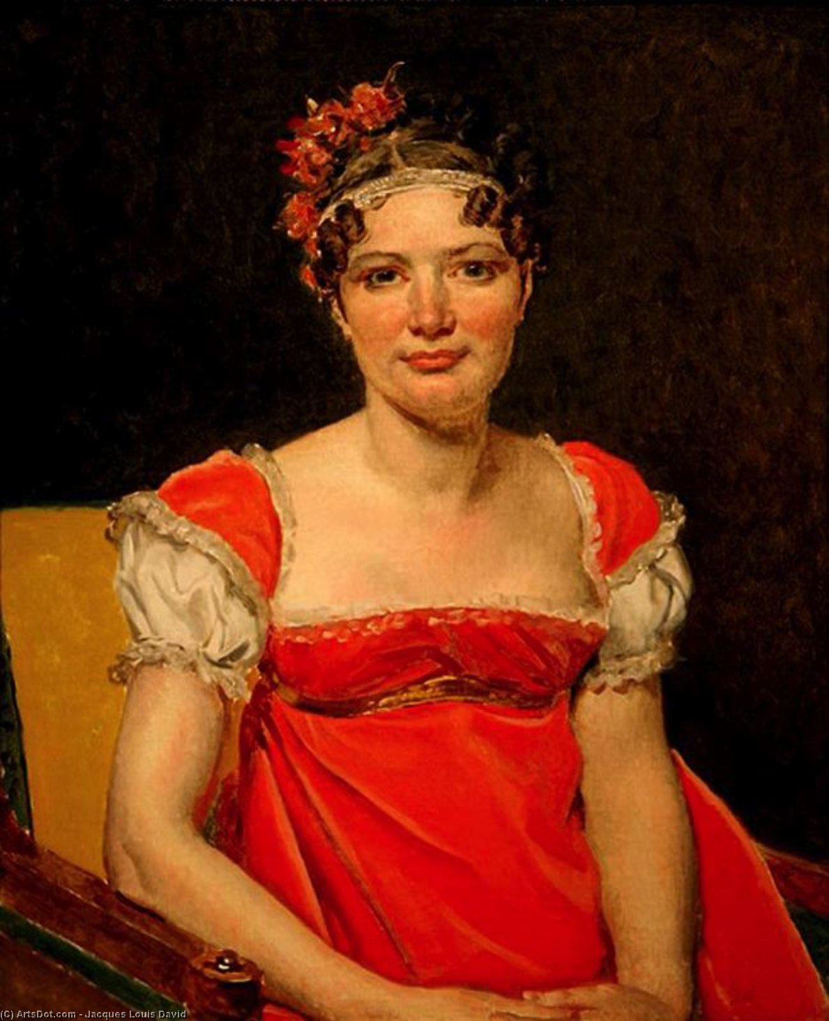 Wikioo.org - The Encyclopedia of Fine Arts - Painting, Artwork by Jacques Louis David - Laure-Emilie-Felicite David, La Baronne Meunier