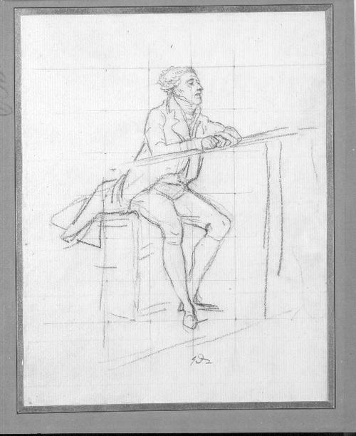 Wikioo.org - Encyklopedia Sztuk Pięknych - Malarstwo, Grafika Jacques Louis David - Seated Gentleman