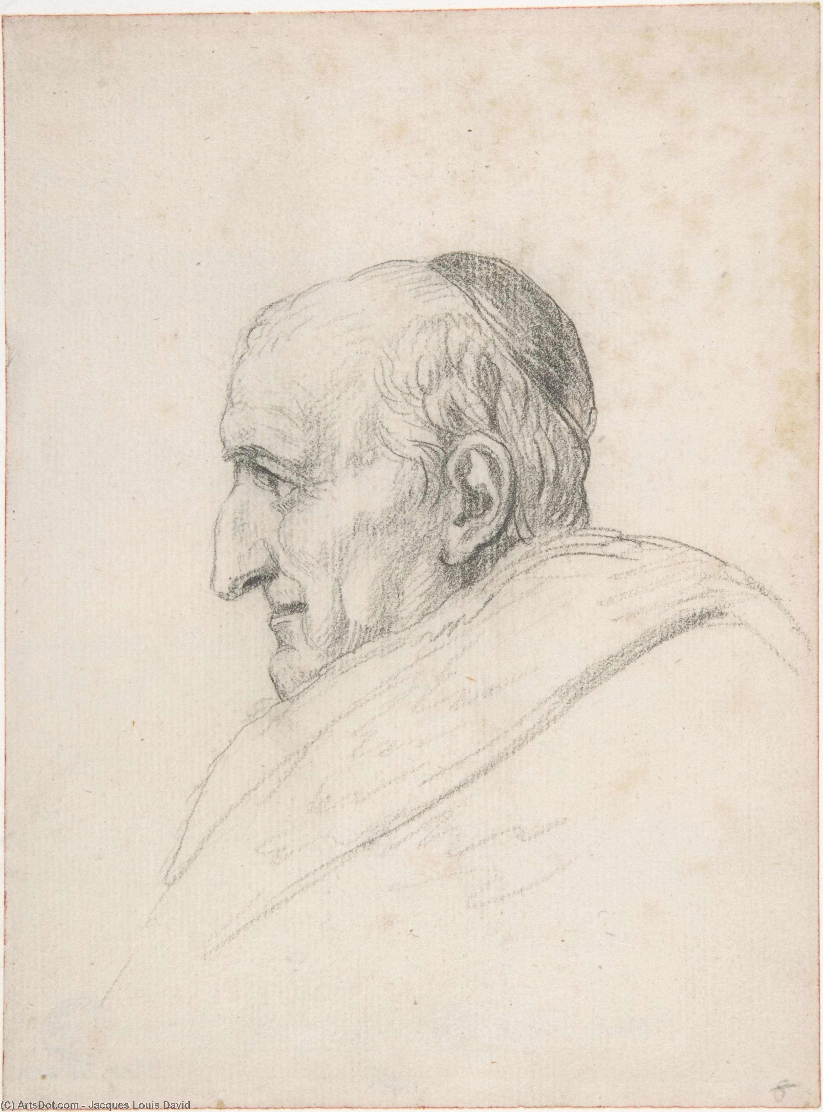 WikiOO.org - Енциклопедия за изящни изкуства - Живопис, Произведения на изкуството Jacques Louis David - The Cardinal Pacca