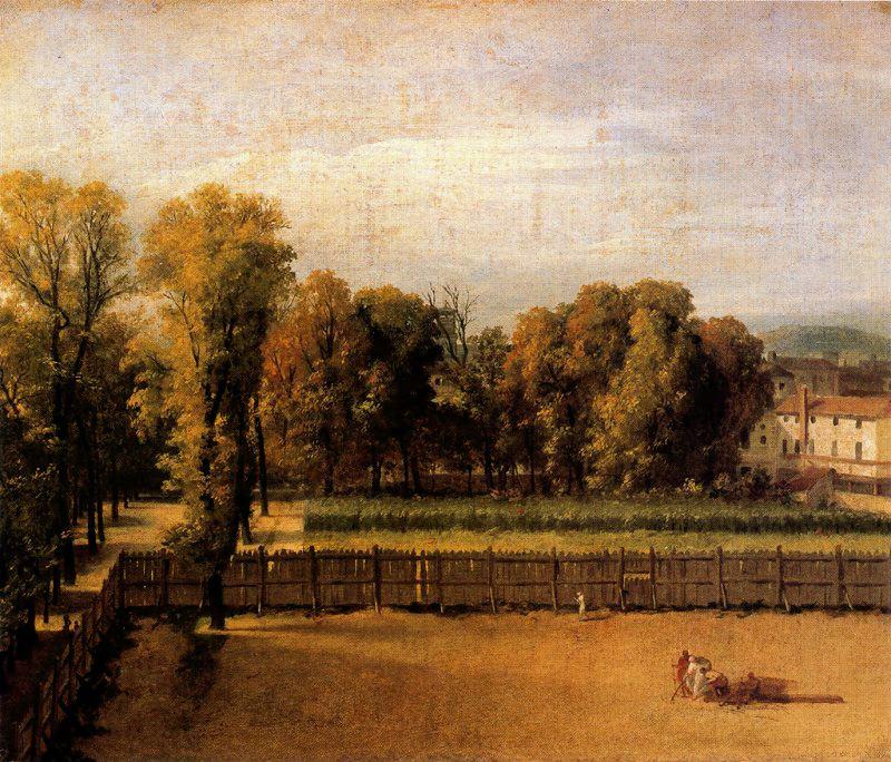 Wikioo.org – La Enciclopedia de las Bellas Artes - Pintura, Obras de arte de Jacques Louis David - vista del jardín del palacio delaware Luxemburgo