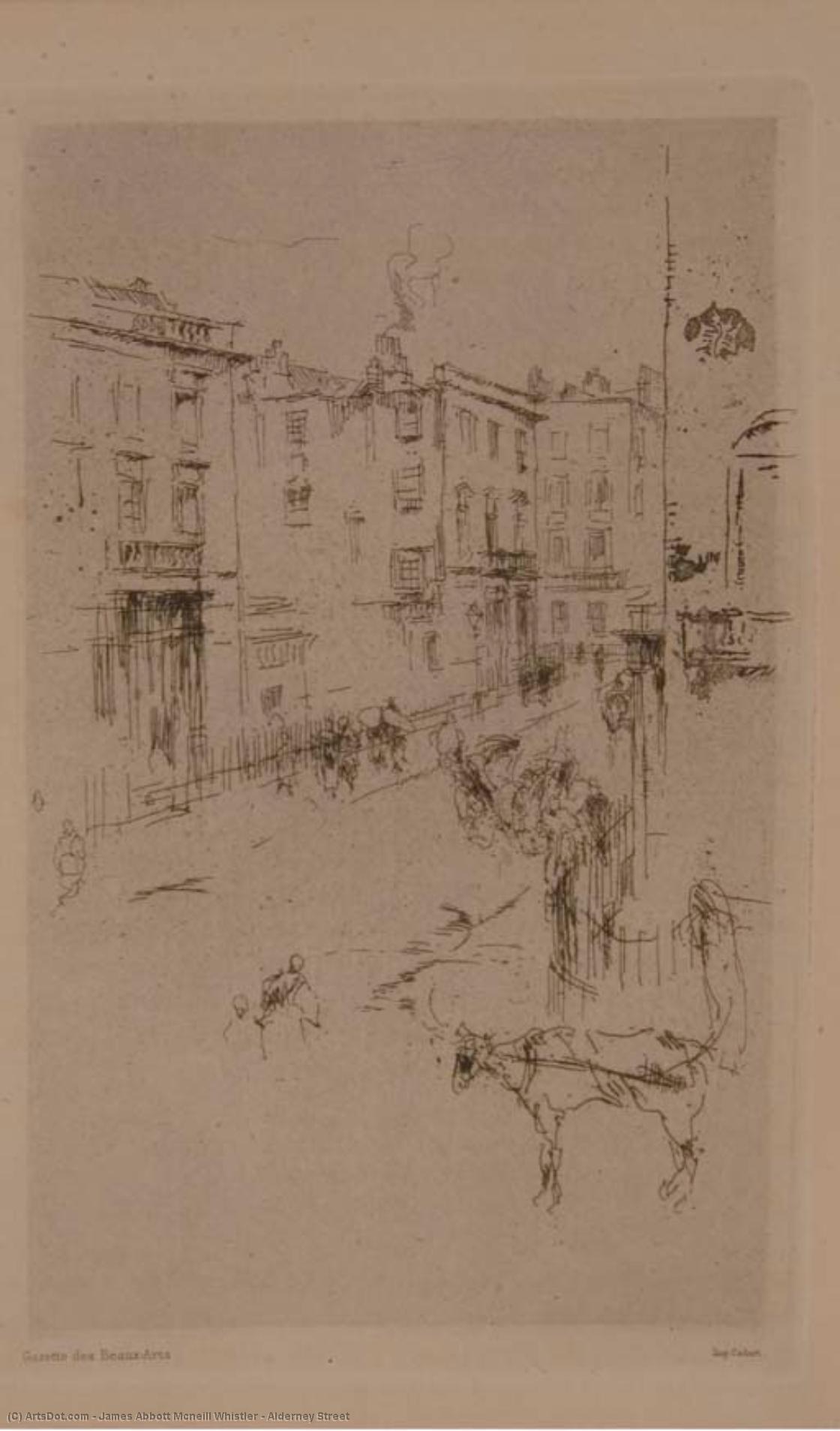 Wikioo.org - The Encyclopedia of Fine Arts - Painting, Artwork by James Abbott Mcneill Whistler - Alderney Street