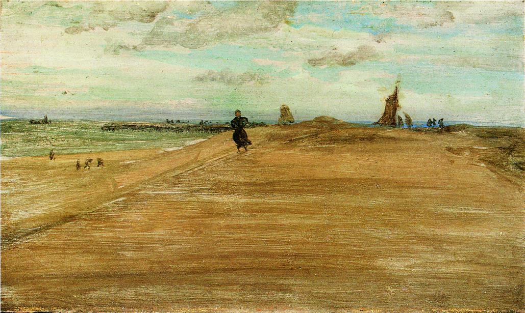 Wikioo.org - The Encyclopedia of Fine Arts - Painting, Artwork by James Abbott Mcneill Whistler - Beach Scene 1