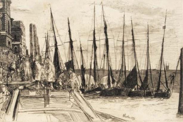WikiOO.org - Encyclopedia of Fine Arts - Maleri, Artwork James Abbott Mcneill Whistler - Billingsgate