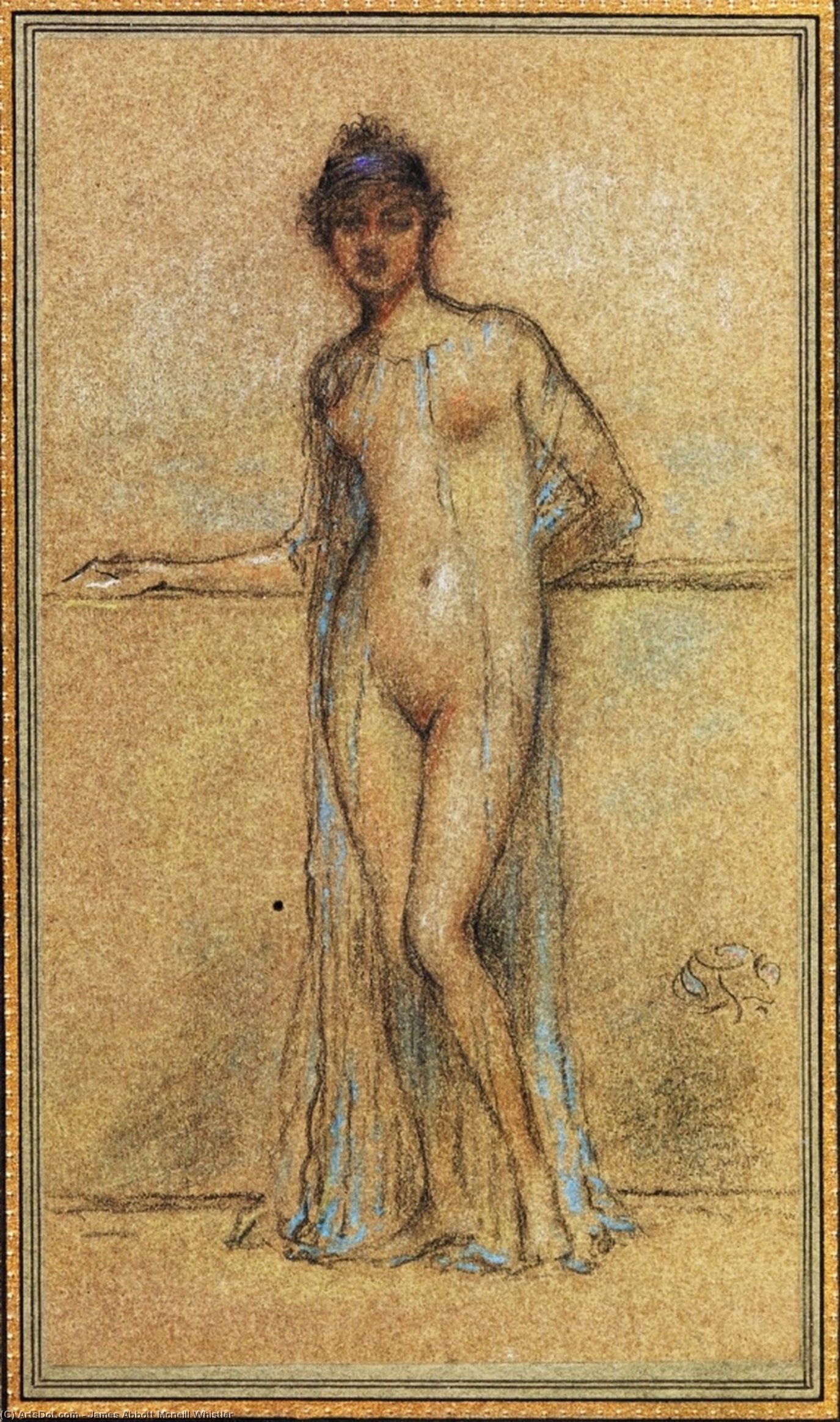 Wikioo.org - Bách khoa toàn thư về mỹ thuật - Vẽ tranh, Tác phẩm nghệ thuật James Abbott Mcneill Whistler - Blue and Violet II