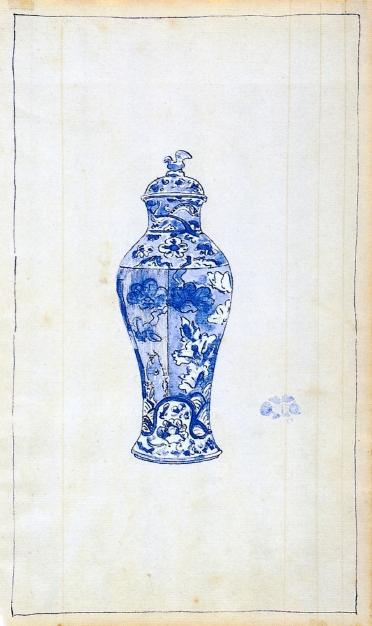 Wikioo.org - The Encyclopedia of Fine Arts - Painting, Artwork by James Abbott Mcneill Whistler - Blue and White Covered Urn