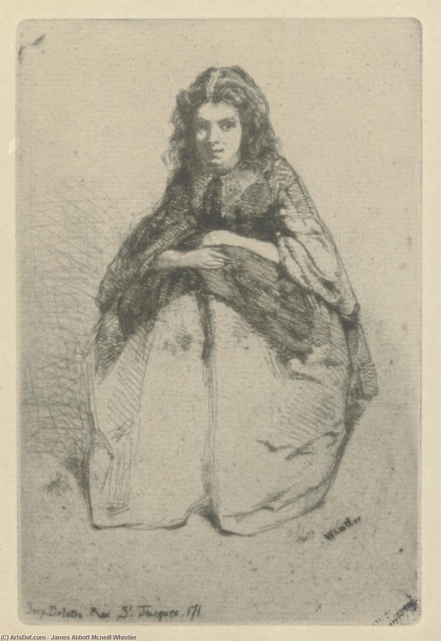 WikiOO.org - Encyclopedia of Fine Arts - Malba, Artwork James Abbott Mcneill Whistler - Fumette