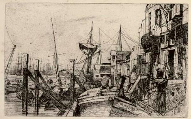 WikiOO.org - Encyclopedia of Fine Arts - Maľba, Artwork James Abbott Mcneill Whistler - Limehouse
