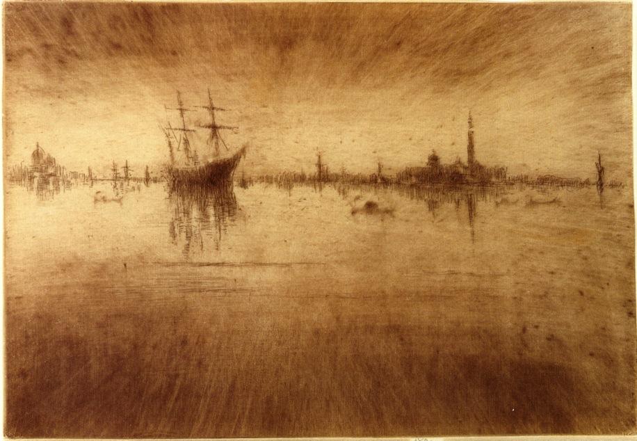 Wikioo.org - สารานุกรมวิจิตรศิลป์ - จิตรกรรม James Abbott Mcneill Whistler - Nocturn