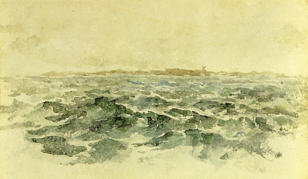 Wikioo.org - สารานุกรมวิจิตรศิลป์ - จิตรกรรม James Abbott Mcneill Whistler - Off the Dutch Coast