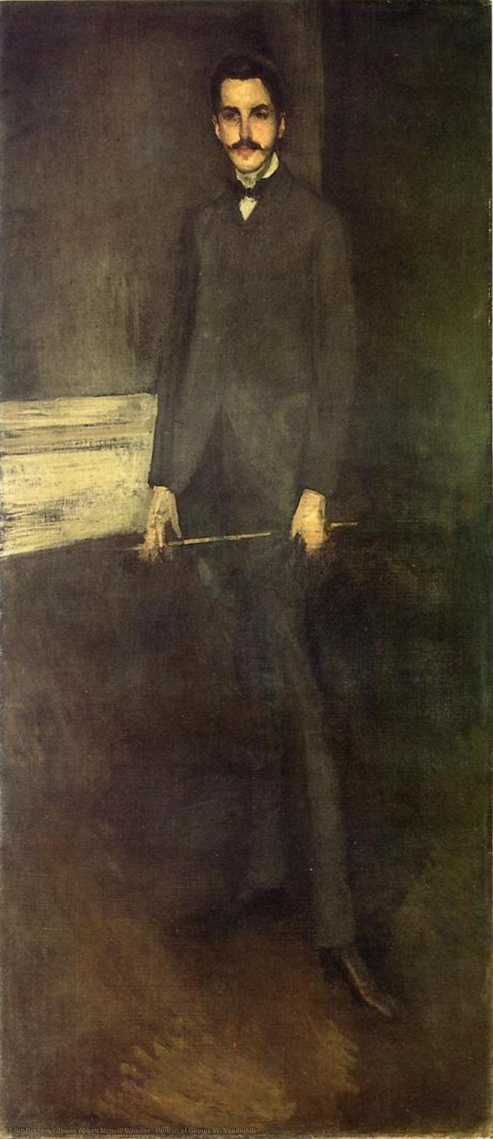 Wikioo.org - สารานุกรมวิจิตรศิลป์ - จิตรกรรม James Abbott Mcneill Whistler - Portrait of George W. Vanderbilt