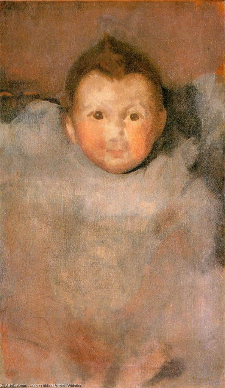 Wikioo.org - สารานุกรมวิจิตรศิลป์ - จิตรกรรม James Abbott Mcneill Whistler - Portrait of Miss Amy Brandon Thomas