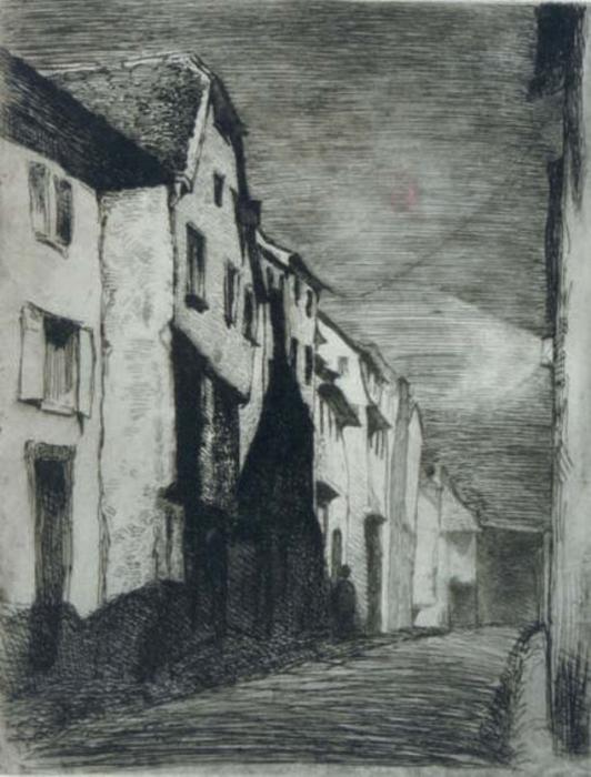 WikiOO.org - 백과 사전 - 회화, 삽화 James Abbott Mcneill Whistler - Street at Saverne