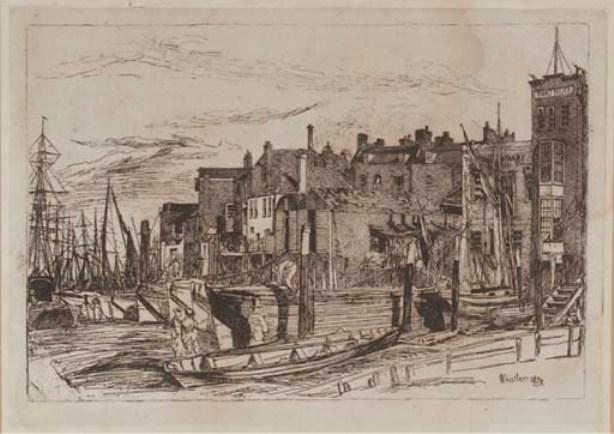 Wikioo.org - Bách khoa toàn thư về mỹ thuật - Vẽ tranh, Tác phẩm nghệ thuật James Abbott Mcneill Whistler - Thames Police