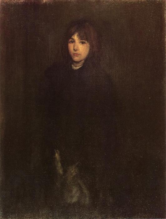 WikiOO.org - Encyclopedia of Fine Arts - Maľba, Artwork James Abbott Mcneill Whistler - The Boy in a Cloak