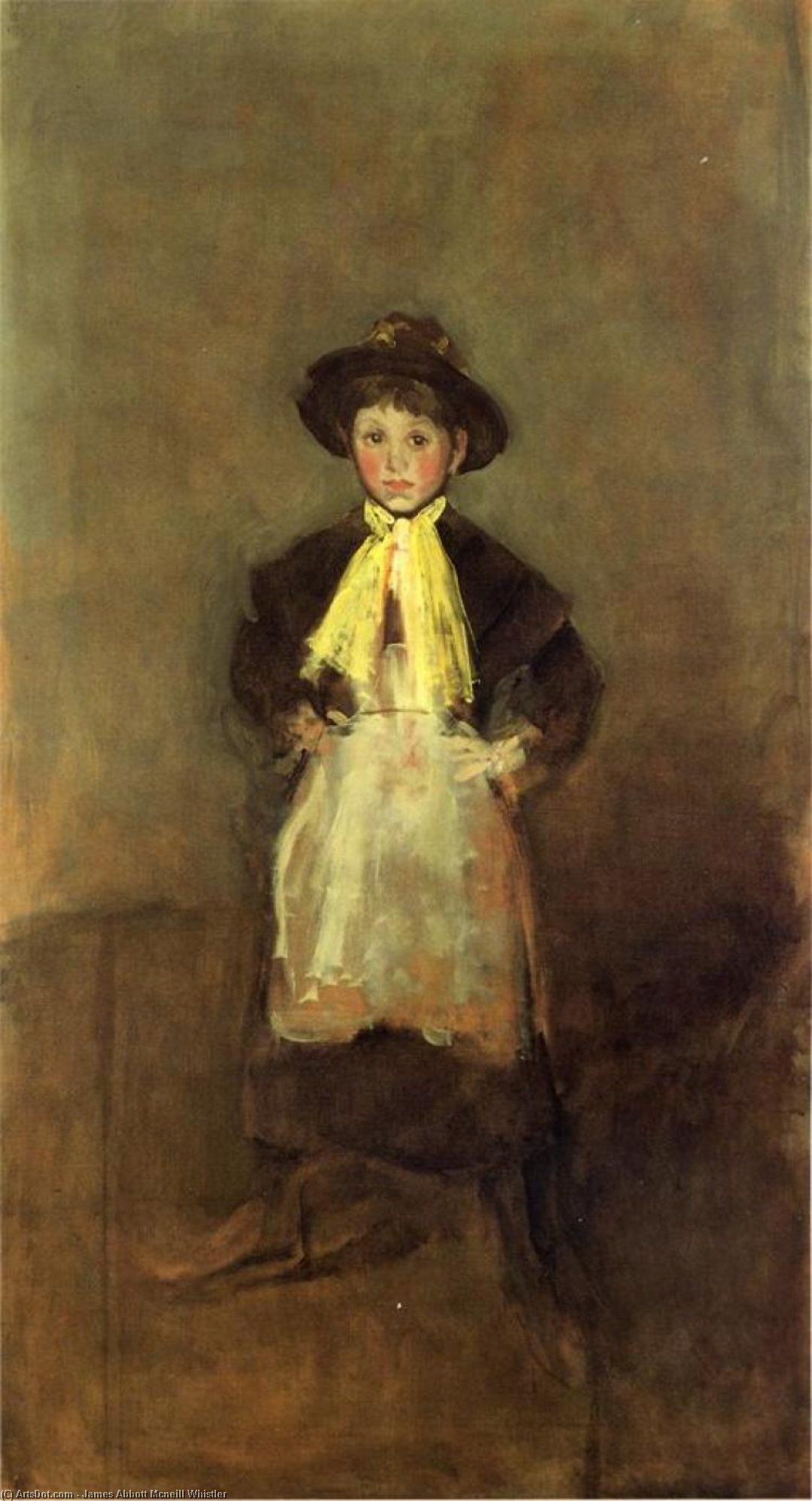Wikioo.org - The Encyclopedia of Fine Arts - Painting, Artwork by James Abbott Mcneill Whistler - The Chelsea Girl