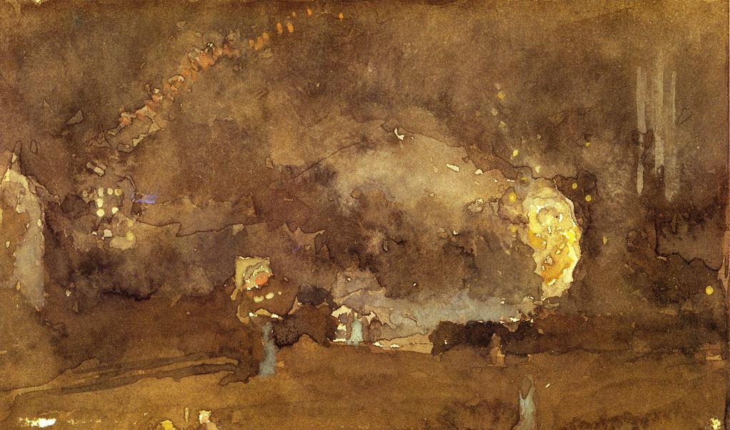 WikiOO.org - Enciklopedija dailės - Tapyba, meno kuriniai James Abbott Mcneill Whistler - The Fire Wheel