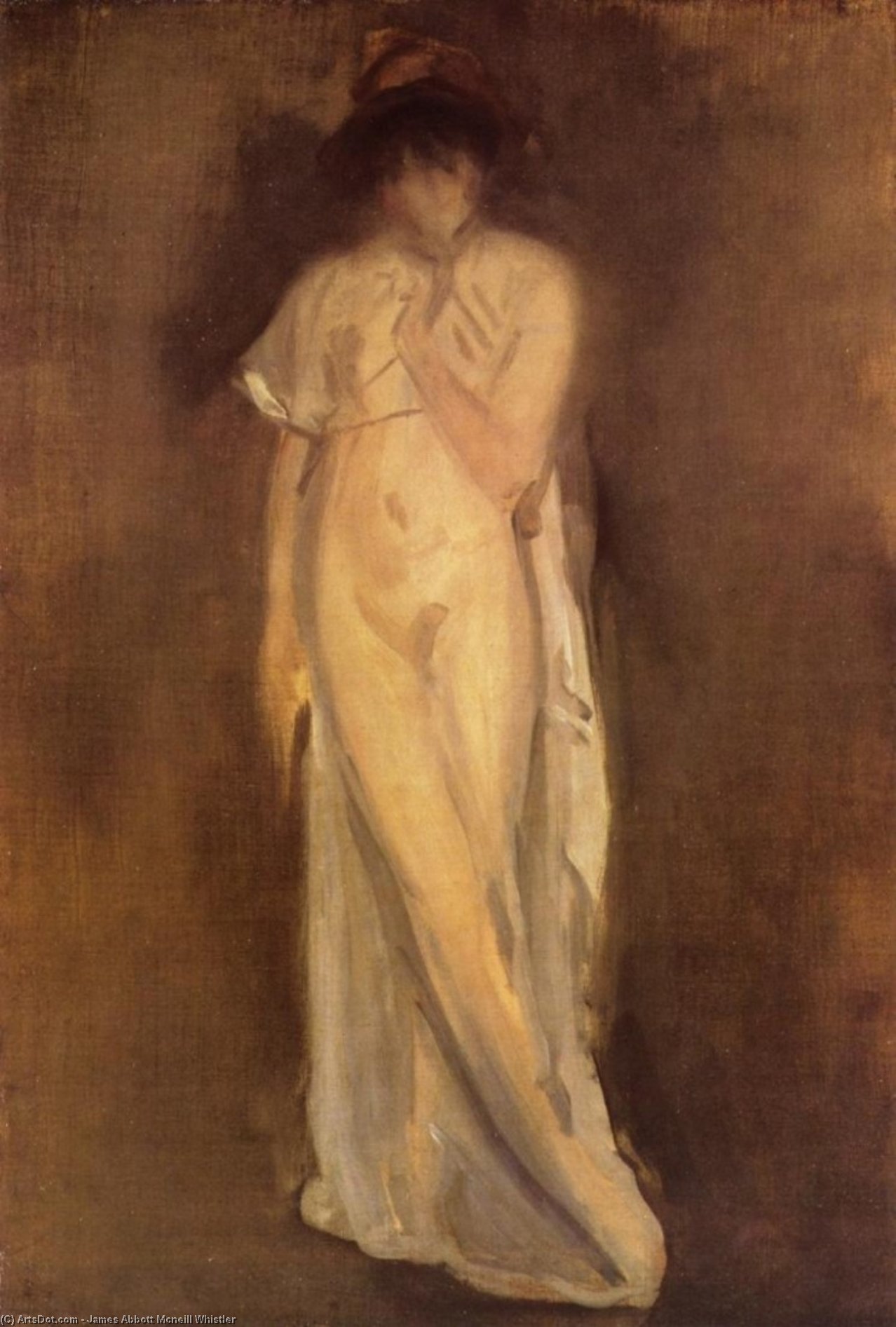 Wikioo.org - The Encyclopedia of Fine Arts - Painting, Artwork by James Abbott Mcneill Whistler - The Little Red Cap