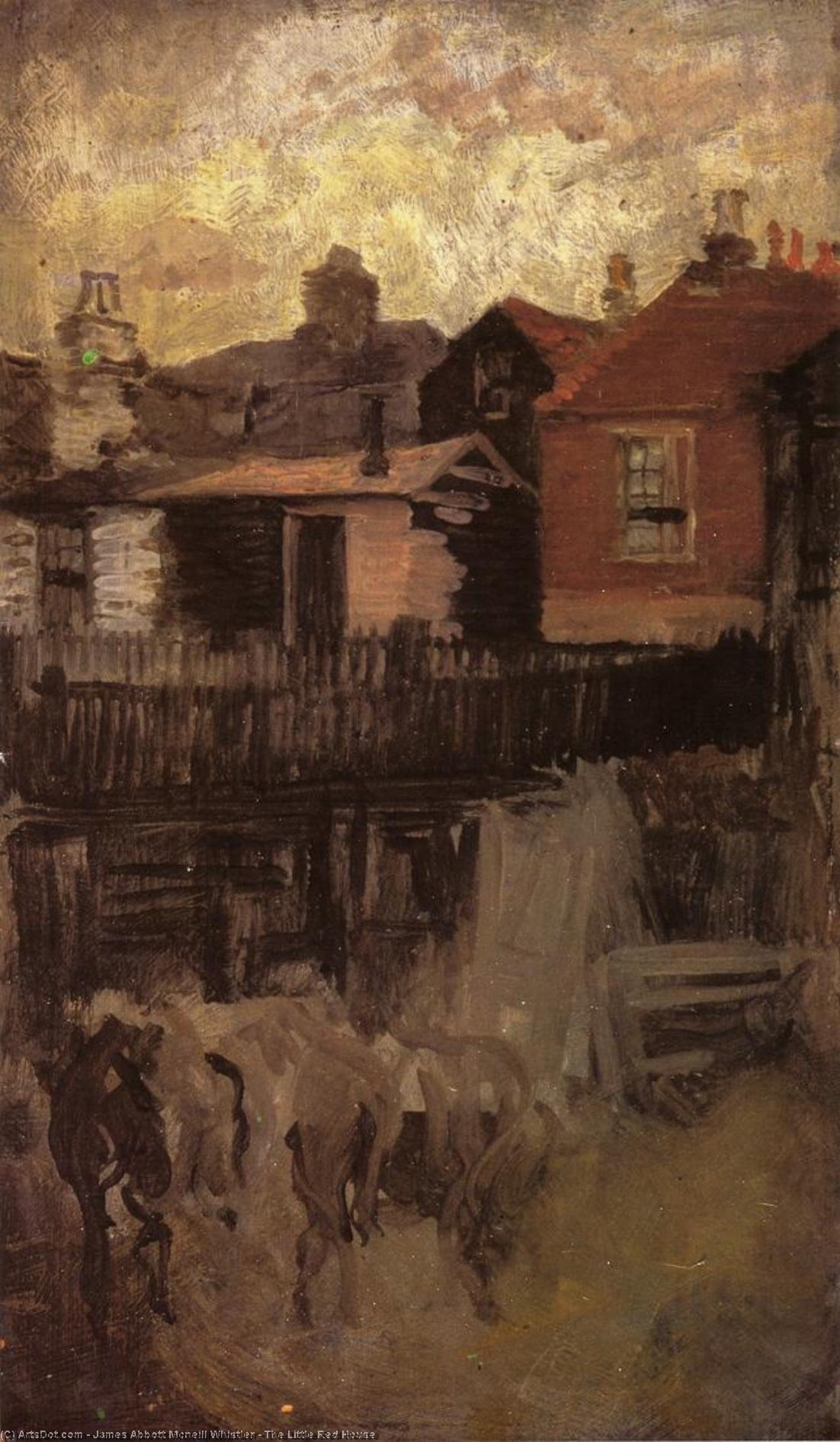 Wikioo.org - The Encyclopedia of Fine Arts - Painting, Artwork by James Abbott Mcneill Whistler - The Little Red House