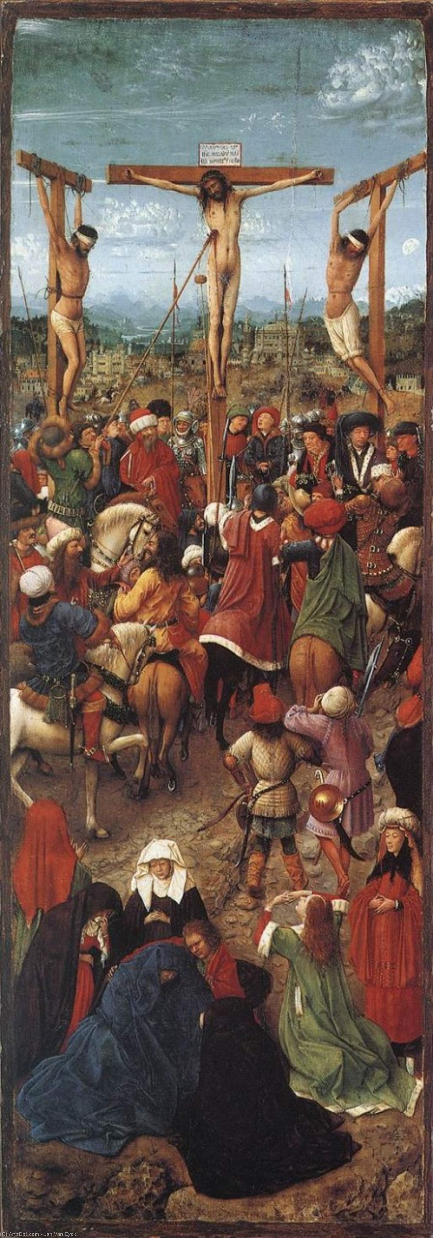 WikiOO.org - Encyclopedia of Fine Arts - Maleri, Artwork Jan Van Eyck - Crucifixion