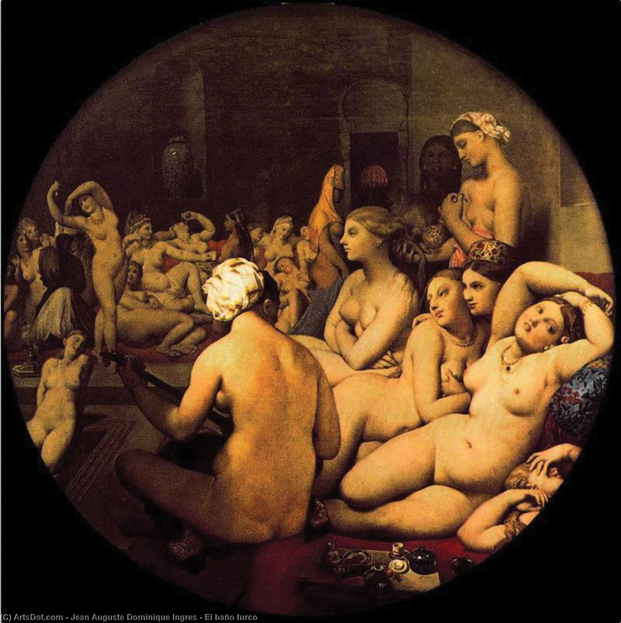 Wikioo.org - สารานุกรมวิจิตรศิลป์ - จิตรกรรม Jean Auguste Dominique Ingres - El baño turco