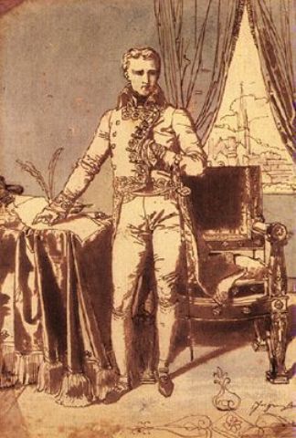 Wikioo.org - Encyklopedia Sztuk Pięknych - Malarstwo, Grafika Jean Auguste Dominique Ingres - Etude pour Bonaparte en Premier Consul