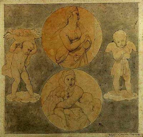 WikiOO.org - Enciklopedija dailės - Tapyba, meno kuriniai Jean Auguste Dominique Ingres - Hope and Charity