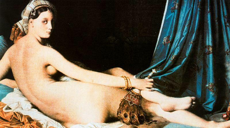 WikiOO.org - Encyclopedia of Fine Arts - Maleri, Artwork Jean Auguste Dominique Ingres - La gran odalisca